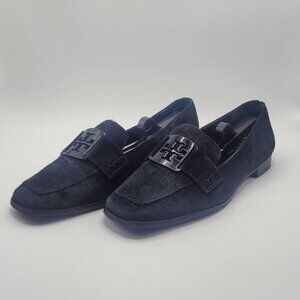 Tory Burch Georgia Black Suede Ballet Loafers